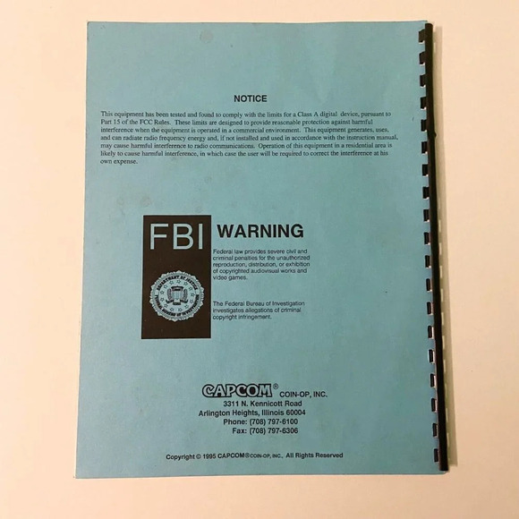 Vintage 1995 Street Fighter Alpha Warriors Dream Capcom Arcade Game Manual - Picture 2 of 9